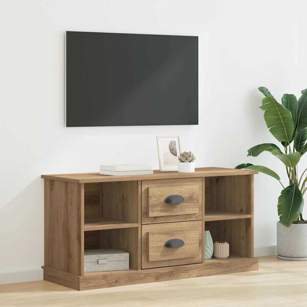 vidaXL Gabinete para TV Carvalho Artesanal 99,5 x 35,5 x 48 cm