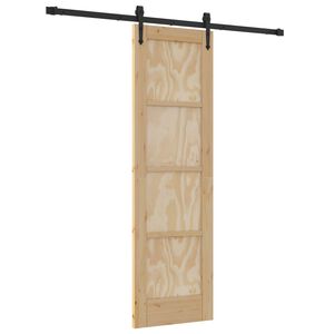 vidaXL Porta Deslizante ORKDAL 61 x 198,5 cm Madeira de Pinho Maci&ccedil;a