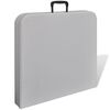vidaXL Mesa de jardim dobr&aacute;vel 122 cm HDPE branco