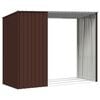 vidaXL Abrigo de lenha p/ jardim 245x98x159cm a&ccedil;o galvanizado castanho