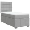 vidaXL Cama com molas/colch&atilde;o 80x200 cm tecido cinza-claro