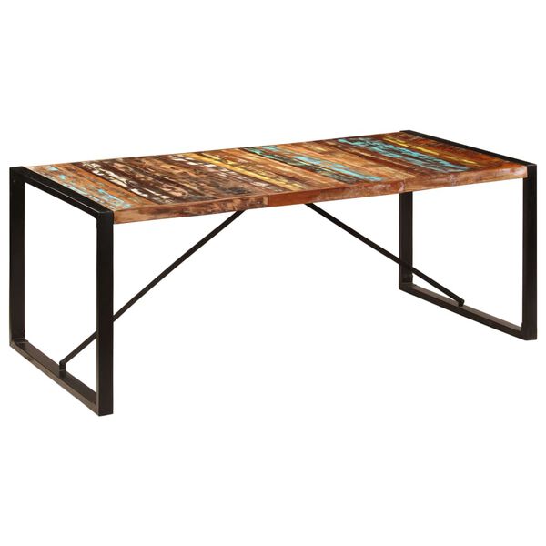 vidaXL Mesa de jantar 200x100x75 cm madeira recuperada maci&ccedil;a