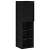 vidaXL Gabinete para TV 4 pcs Carvalho preto Madeira processada