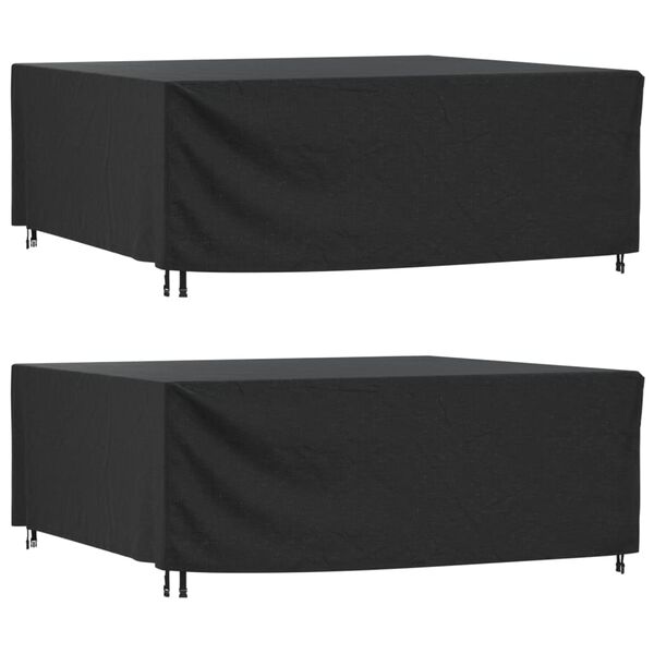 vidaXL Capas m&oacute;veis de jardim 2pcs 250x210x90cm imperme&aacute;vel 420D preto