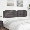 vidaXL Almofad&atilde;o de cabeceira Zadar 200 cm couro artificial cinzento