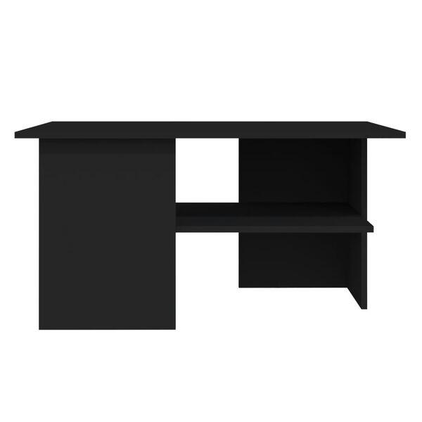 vidaXL Mesa de centro 90x60x46,5 cm contraplacado preto