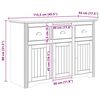 vidaXL Buffet BODO Marrom mel 115,5 x 44 x 80 cm Madeira processada