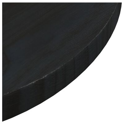 vidaXL Tampo de mesa pinho maciço Ø40x2,5 cm preto
