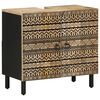 vidaXL Arm&aacute;rio para lavat&oacute;rio 62x33x58 cm mangueira maci&ccedil;a preto