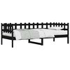 vidaXL Sof&aacute;-cama 80x200 cm madeira de pinho maci&ccedil;a preto