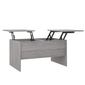 vidaXL Mesa de centro80x50x42,5cm derivados de madeira cinzento sonoma
