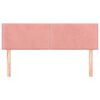 vidaXL Cabeceiras rosa 144x5x78/88 cm veludo