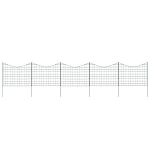 vidaXL Conj. pain&eacute;is veda&ccedil;&atilde;o p/ jardim arqueado baixo 77,5x64 cm verde