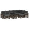 vidaXL Conjunto de Sof&aacute; de Jardim 10 unid. Cinza e Cinza Escuro