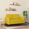 vidaXL Sofá de 2 lugares veludo 120 cm amarelo