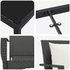 vidaXL Conjunto de Jantar para Jardim com almofada 7 pcs Preto vime PE
