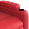 vidaXL Poltrona reclin&aacute;vel elevat&oacute;ria couro artificial vermelho