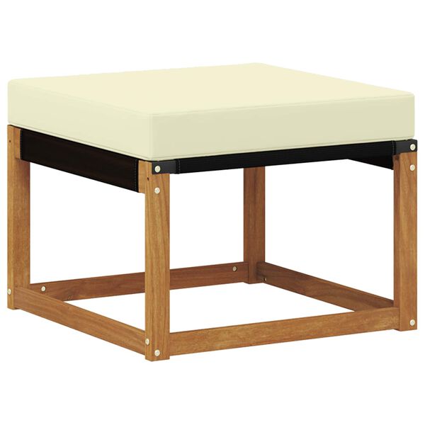 vidaXL Conjunto de Sof&aacute;s para Exterior 7 pcs Natural e Creme