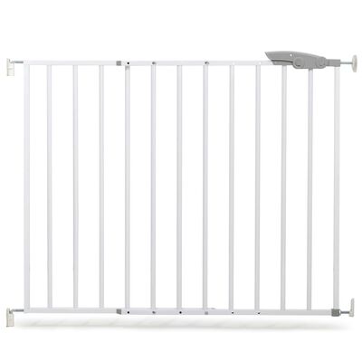 Fenss Portão de segurança Oslo 73-107 cm metal branco 64633
