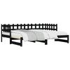 vidaXL Sof&aacute;-cama de puxar 2x(80x200) cm pinho maci&ccedil;o preto