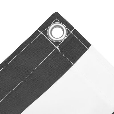 vidaXL Tela de varanda 90x500 cm tecido Oxford antracite e branco