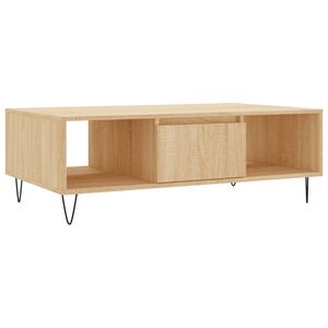vidaXL Mesa de centro 104x60x35cm derivados de madeira carvalho sonoma