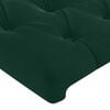 vidaXL Cabeceiras verde-escuro 200x7x78/88 cm veludo