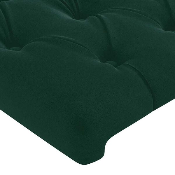 vidaXL Cabeceiras verde-escuro 200x7x78/88 cm veludo