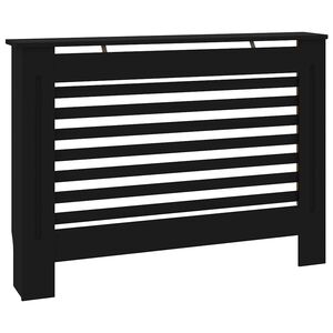 vidaXL Cobertura de radiador 112x19x81,5 cm MDF preto