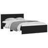 vidaXL Estrutura de cama com cabeceira 135x190 cm preto