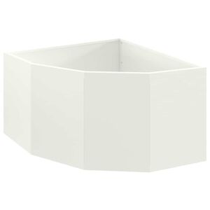 vidaXL Vaso de Canto Branco 60 x 60 x 35 cm A&ccedil;o