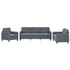 vidaXL 3 pcs conjunto de sof&aacute;s veludo cinzento-escuro