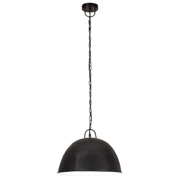 vidaXL Candeeiro suspenso vintage indust. redondo 25 W 41 cm E27 preto