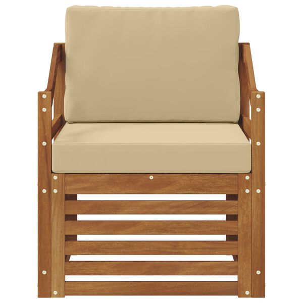 vidaXL Conjunto de Sof&aacute;s para Exterior Natural 67 x 63 x 73 cm