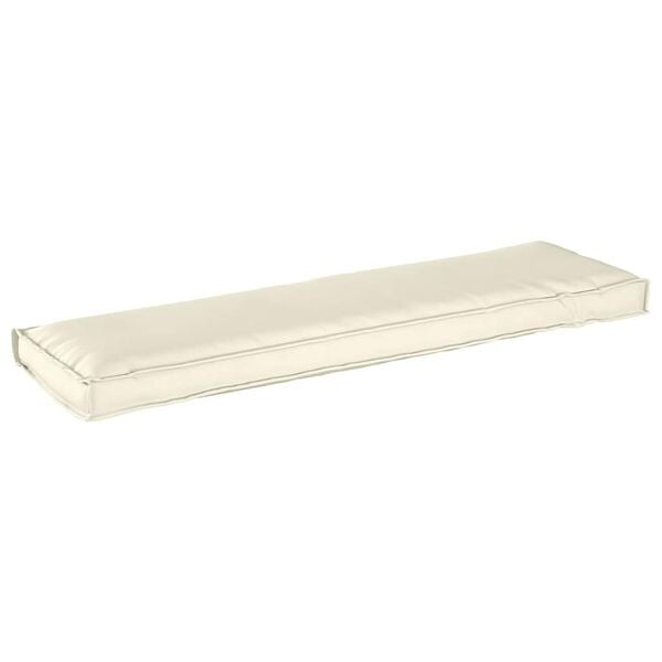 vidaXL Almofada Creme 140 x 40 x 8 cm Tecido Oxford