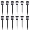 Conj. de luzes LED solares de exterior c/ estacas 12 pcs 8,6x8,6x38 cm