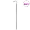 vidaXL Estacas para tenda 25 pcs 23 cm &Oslash;7 mm a&ccedil;o galvanizado