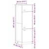 vidaXL Arm&aacute;rio suspenso Lyon Carvalho Preto 60 x 31 x 207 cm