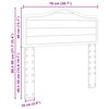 vidaXL Cabeceira Carvalho Sonoma 75 cm Madeira processada