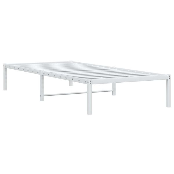 vidaXL Estrutura de cama metal 90x200 cm branco