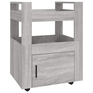 vidaXL Carrinho de cozinha 60x45x80 cm derivados madeira cinza sonoma