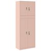vidaXL Arm&aacute;rio de arruma&ccedil;&atilde;o 2 unid. Rosa 80 x 40 x 210 cm A&ccedil;o
