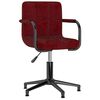 vidaXL Cadeiras de jantar girat&oacute;rias 2 pcs veludo vermelho tinto