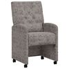 vidaXL Cadeiras de Jantar com Rodas 2 unid. Couro Suede Sint&eacute;tico