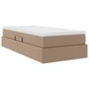 vidaXL Cama com arruma&ccedil;&atilde;o e colch&atilde;o com colch&atilde;o Cappuccino 90 x 190 cm