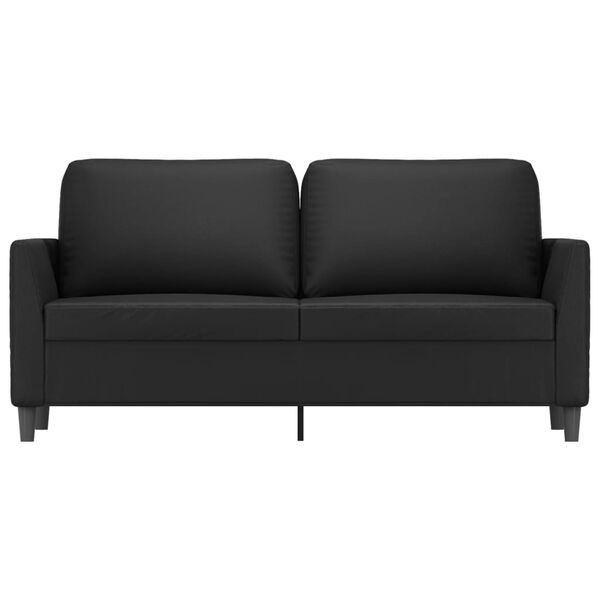 vidaXL Sof&aacute; de 2 lugares 140 cm couro artificial preto
