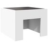 vidaXL Mesa de cabeceira com luzes LED Infinity 40x40x30 cm branco