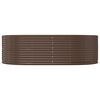 vidaXL Canteiro elevado jardim 212x140x68 a&ccedil;o galvanizado castanho
