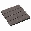 vidaXL Telha de Deck 11 unid. Marrom Escuro 30 x 30 cm WPC