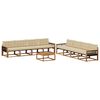 vidaXL Conjunto de Sof&aacute;s para Exterior 9 pcs Natural e Bege
